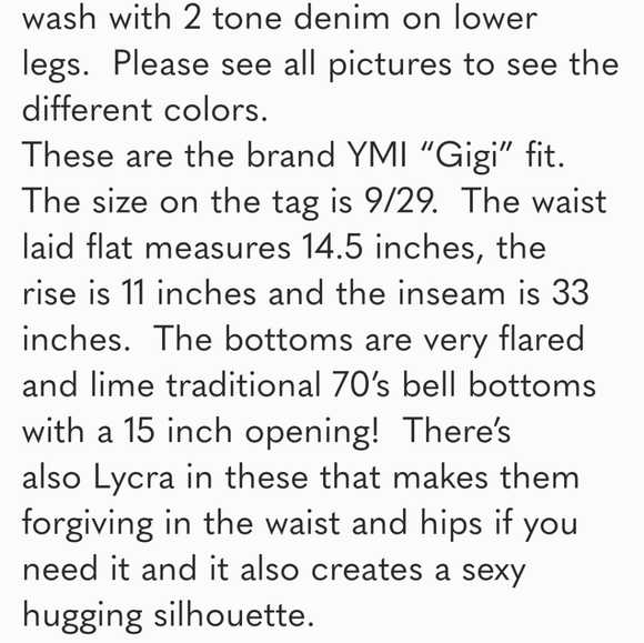 Two Tone Patchwork Fit and Flare Bell Bottom Hippie Boho Jeans Size 9 NEW - Picture 10 of 10